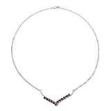 5.00 Carat Genuine Garnet .925 Sterling Silver Necklace