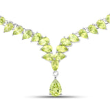 36.75 Carat Genuine Peridot .925 Sterling Silver Necklace