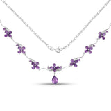 5.59 Carat Genuine Amethyst .925 Sterling Silver Necklace