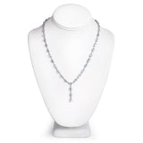 22.95 Carat Genuine Blue Topaz .925 Sterling Silver Necklace