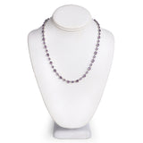 15.56 Carat Genuine Amethyst .925 Sterling Silver Necklace