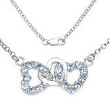 1.70 Carat Genuine Aquamarine .925 Sterling Silver Necklace