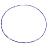 21.50 Carat Genuine Tanzanite .925 Sterling Silver Necklace