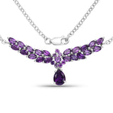 4.31 Carat Genuine Amethyst .925 Sterling Silver Necklace