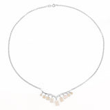 2.35 Carat Genuine Ethiopian Opal and White Diamond .925 Sterling Silver Necklace