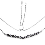 2.28 ct. Genuine Black Diamond .925 Sterling Silver Necklace