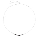2.28 ct. Genuine Black Diamond .925 Sterling Silver Necklace