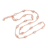14K Rose Gold Plated 4.86 Carat Genuine Morganite Sterling Silver Necklace