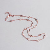 14K Rose Gold Plated 4.86 Carat Genuine Morganite Sterling Silver Necklace