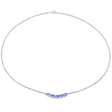 1.65 Carat Genuine Tanzanite .925 Sterling Silver Necklace