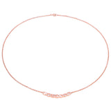 18K Rose Gold Plated 1.75 Carat Genuine Morganite .925 Sterling Silver Necklace