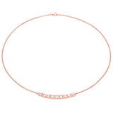 18K Rose Gold Plated 2.25 Carat Genuine Morganite .925 Sterling Silver Necklace