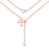 18K Rose Gold Plated 0.04 Carat Genuine Ethiopian Opal .925 Sterling Silver Necklace