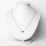 18K Rose Gold Plated 0.65 Carat Genuine Kyanite .925 Sterling Silver Necklace