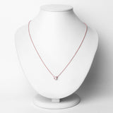 14K Rose Gold Plated 0.41 Carat Genuine Morganite .925 Sterling Silver Necklace