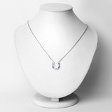 0.24 Carat Genuine Amethyst .925 Sterling Silver Necklace