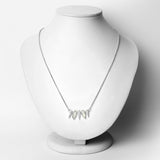 2.14 Carat Genuine Prehnite and White Topaz .925 Sterling Silver Necklace