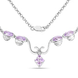 2.52 Carat Genuine Amethyst .925 Sterling Silver Necklace