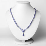 37.92 Carat Carat Genuine Tanzanite .925 Sterling Silver Necklace