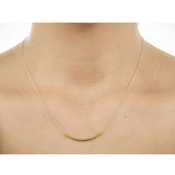 SWEET SMILE Curvy Bar Necklace In 18 Kt Gold Plating And 925 SS Plating by VistaShops