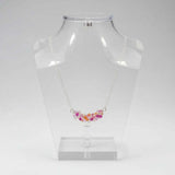 Silver Multi Color Spring Blossom Crystal Necklace