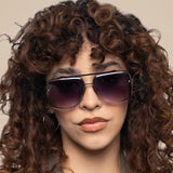 Bella Midnight - Tangle Free Aviator Sunglasses by TopFoxx