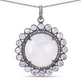 23.34 Carat Genuine Multi Gemstones .925 Sterling Silver Pendant