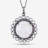 23.34 Carat Genuine Multi Gemstones .925 Sterling Silver Pendant