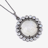 23.34 Carat Genuine Multi Gemstones .925 Sterling Silver Pendant