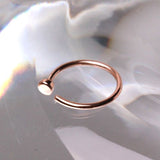 14Kt Rose Gold Nose Hoop Ring by Fashion Hut Jewelry