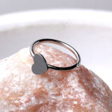 316L Surgical Steel Annealed Heart Nose Hoop by Fashion Hut Jewelry