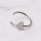 316L Surgical Steel Annealed Heart Nose Hoop by Fashion Hut Jewelry