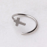 316L Surgical Steel Annealed Cross Nose Hoop by Fashion Hut Jewelry