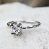 316L Stainless Steel Prong Set CZ Nose Hoop by Fashion Hut Jewelry