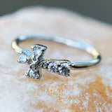 316L Stainless Steel Jeweled Cross Cartilage Earring / Nose Hoop Ring by Fashion Hut Jewelry