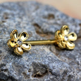 Daisy Flower Nipple Bar by Fashion Hut Jewelry