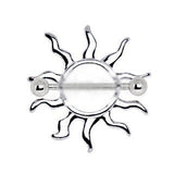 316L Stainless Steel Tribal Sun Nipple Shield by Fashion Hut Jewelry