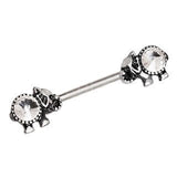 316L Surgical Steel Jeweled Elephant Nipple Bar by Fashion Hut Jewelry