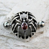 316L Stainless Steel Gothic Spider Dome Shape Nipple Shield by Fashion Hut Jewelry