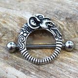 316L Stainless Steel Tribal Elephant Nipple Shield by Fashion Hut Jewelry