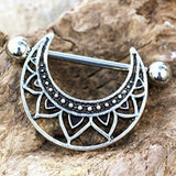 316L Stainless Steel Tribal Nipple Shield by Fashion Hut Jewelry