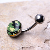 316L Surgical Steel Camouflage Navel Ring by Fashion Hut Jewelry