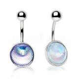 Holographic Shell Navel Ring by Fashion Hut Jewelry