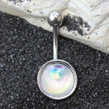 Holographic Shell Navel Ring by Fashion Hut Jewelry