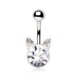 Crystal Cat Navel Ring by Fashion Hut Jewelry