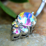 316L Stainless Steel Enchanted Aurora Borealis Navel Rings by Fashion Hut Jewelry