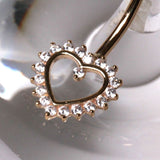 14Kt. Gold Navel Ring with Heart by Fashion Hut Jewelry