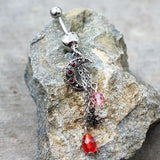 Sun & Moon Dangle Navel Ring by Fashion Hut Jewelry