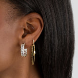 Baguette Hoop Earring by By Adina Eden