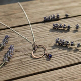 Hammered Copper Butterfly Wing Child Abuse Survivor Necklace